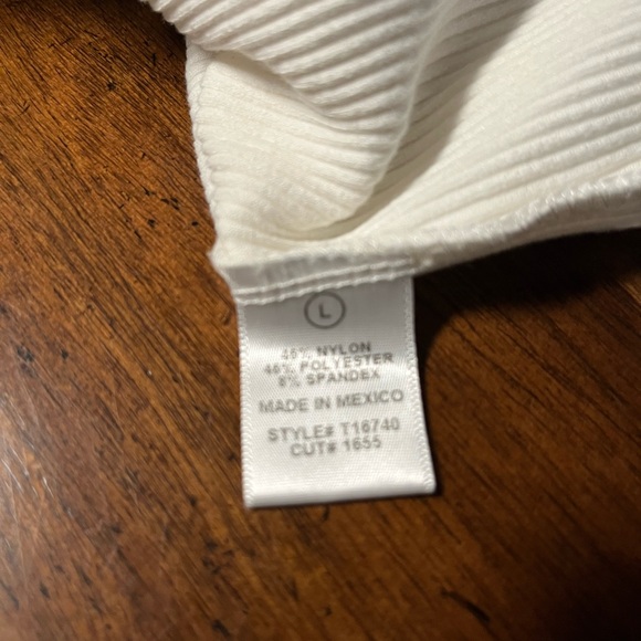 Fashion Nova Off-White Ribbed Tunic Top - Picture 5 of 5